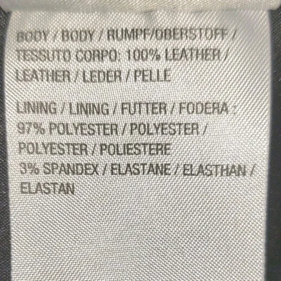 American Leather Co. Sz 16 Soft Leather Moto Jacket Black QVC Retail $319 - Picture 12 of 15